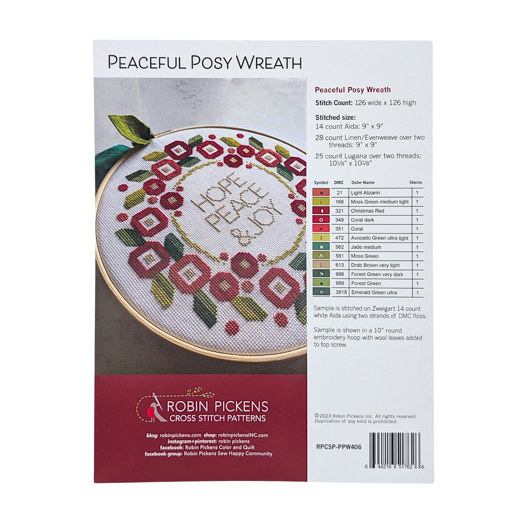 Peaceful Posey Wreath by Robin Pickens