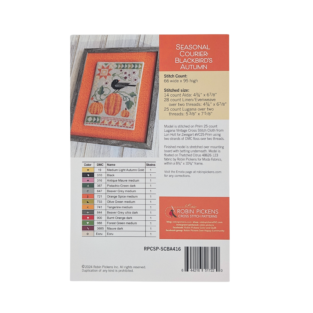 Seasonal Courier: Blackbird's Autumn by Robin Pickens