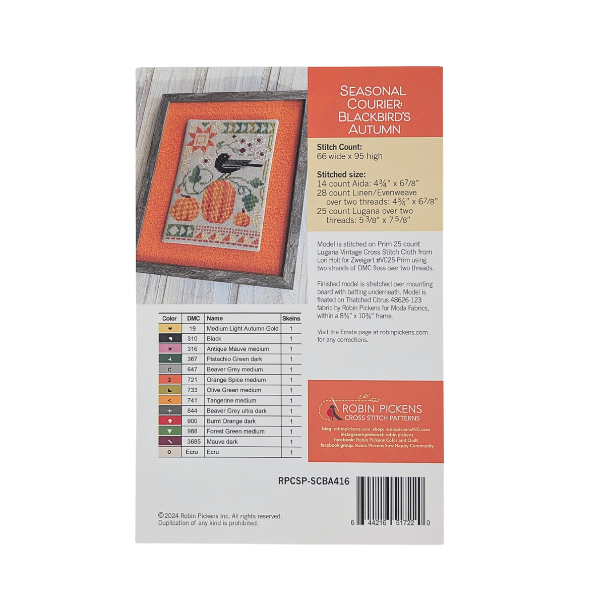 Seasonal Courier: Blackbird's Autumn by Robin Pickens