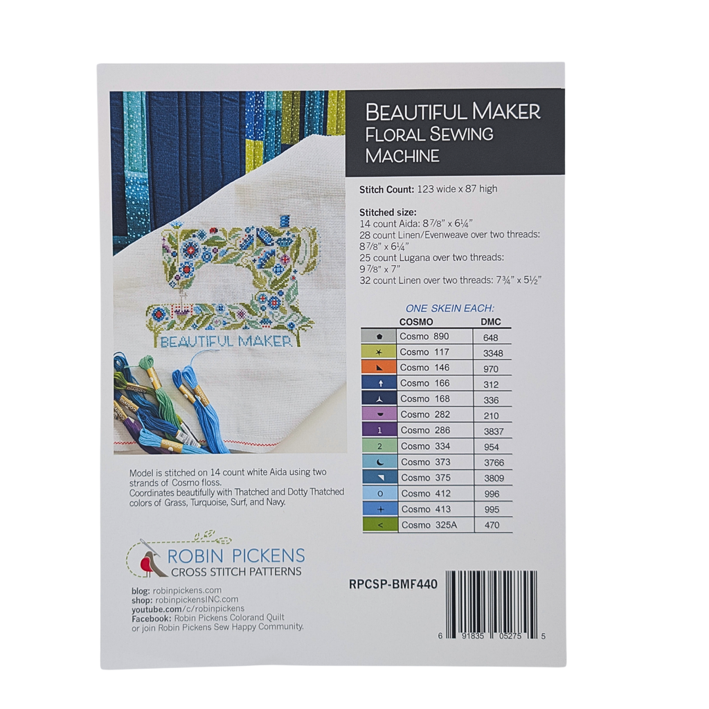 Beautiful Maker Floral Sewing Machine by Robin Pickens