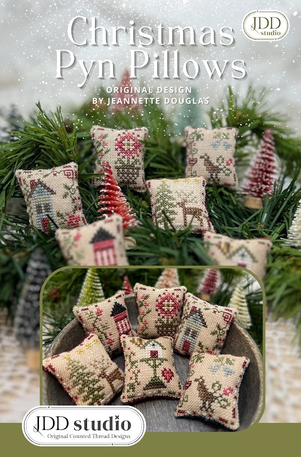 Christmas Pyn Pillows by Jeannette Douglas